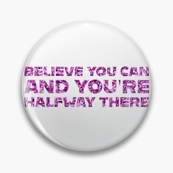 Item preview, "Believe You Can And You're Halfway There" Inspirational Quote Pink Triangular Mosaic Design designed and sold by DymondDesigns.