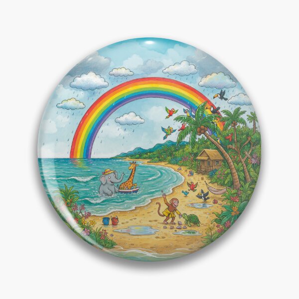Item preview, Rainbow On A Tropical Beach designed and sold by Home Decor Art.