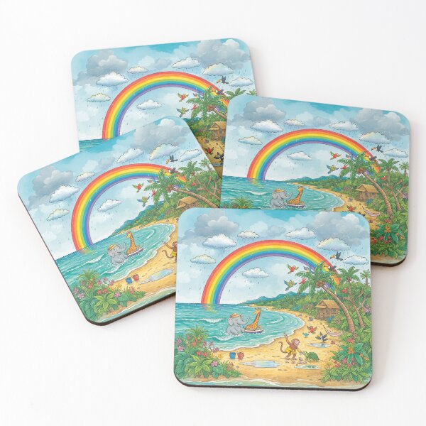 Item preview, Rainbow On A Tropical Beach designed and sold by Home Decor Art.