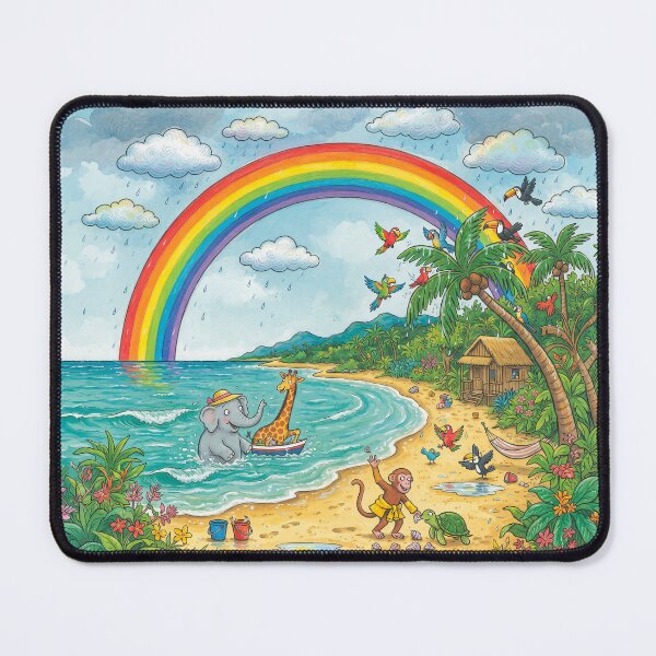 Item preview, Rainbow On A Tropical Beach designed and sold by Home Decor Art.