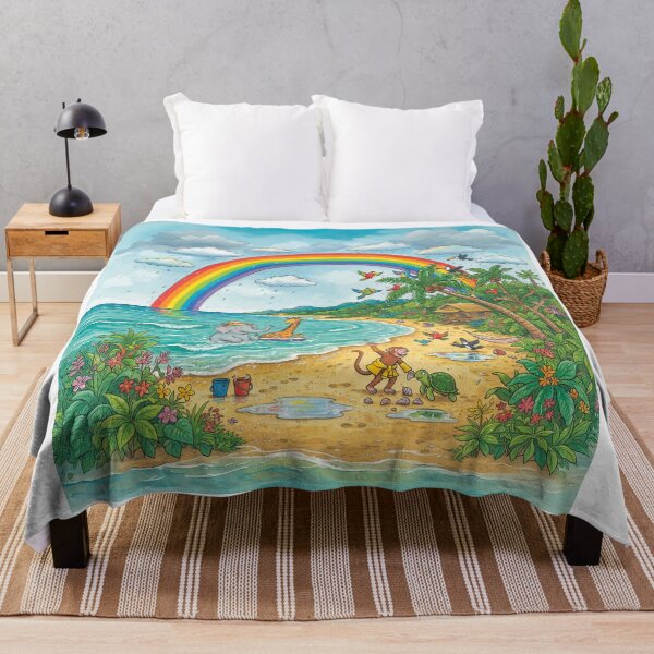 Artikelvorschau, Rainbow On A Tropical Beach entworfen und verkauft von Home Decor Art.