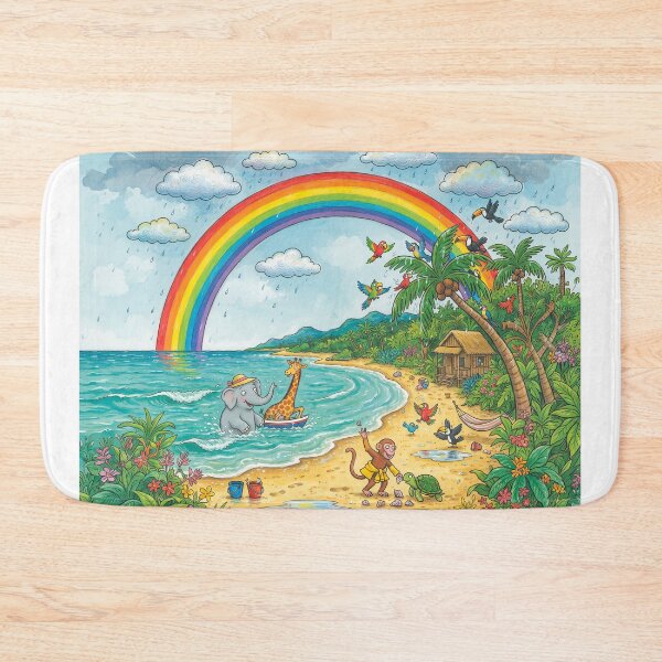 Item preview, Rainbow On A Tropical Beach designed and sold by Home Decor Art.