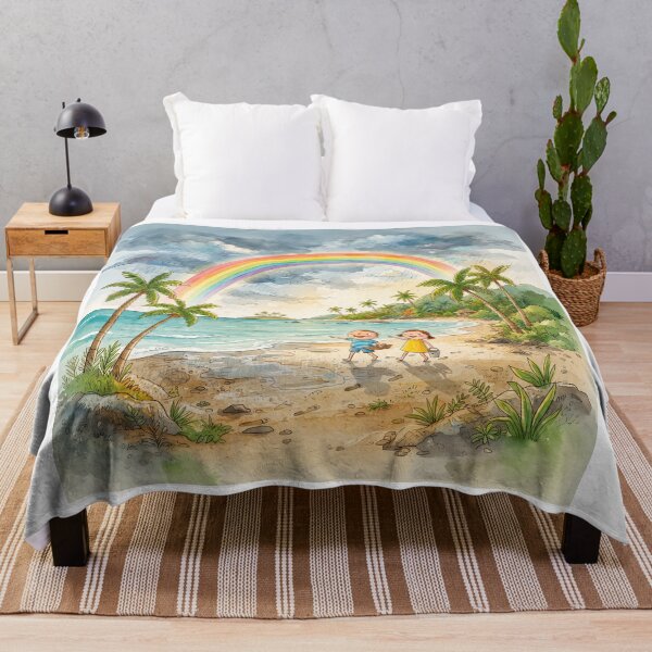Artikelvorschau, Rainbow On A Tropical Beach entworfen und verkauft von Home Decor Art.