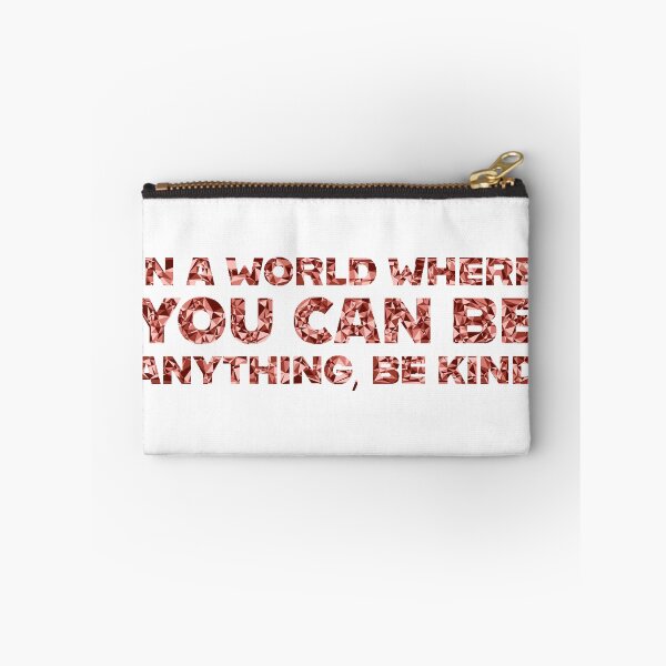 Item preview, "In A World Where You Can Be Anything, Be Kind" Inspirational Quote Red Triangular Mosaic Design designed and sold by DymondDesigns.