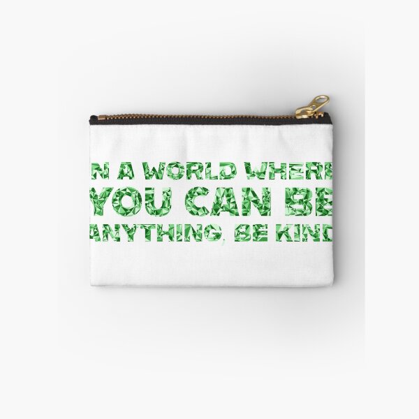 Item preview, "In A World Where You Can Be Anything, Be Kind" Inspirational Quote Green Triangular Mosaic Design designed and sold by DymondDesigns.