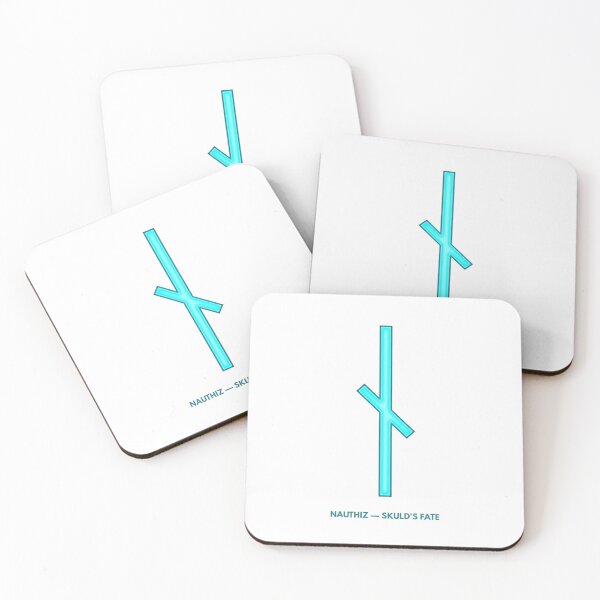 Item preview, Norse Nauthiz Rune Skuld's Fate Symbol Neon Glow designed and sold by CalmFrameArt.