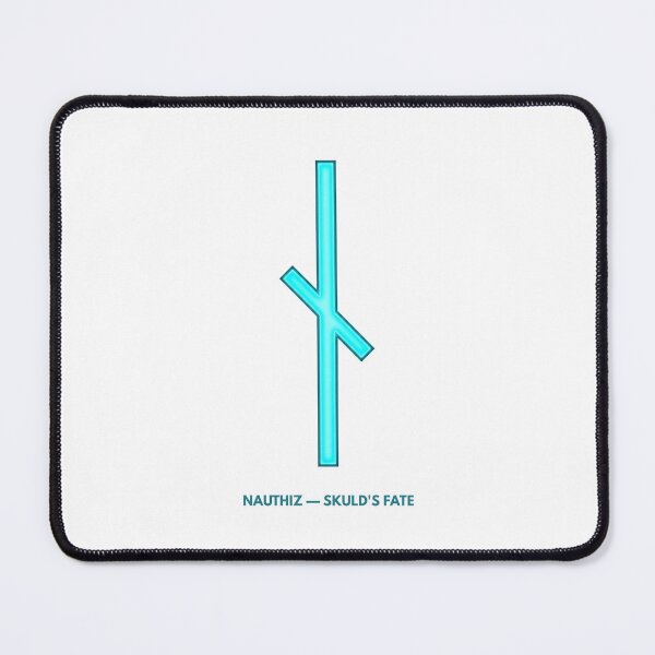 Item preview, Norse Nauthiz Rune Skuld's Fate Symbol Neon Glow designed and sold by CalmFrameArt.