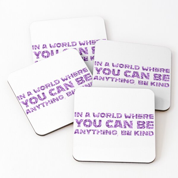Item preview, "In A World Where You Can Be Anything, Be Kind" Inspirational Quote Purple Triangular Mosaic Design designed and sold by DymondDesigns.