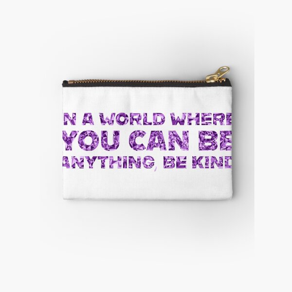 Item preview, "In A World Where You Can Be Anything, Be Kind" Inspirational Quote Purple Triangular Mosaic Design designed and sold by DymondDesigns.