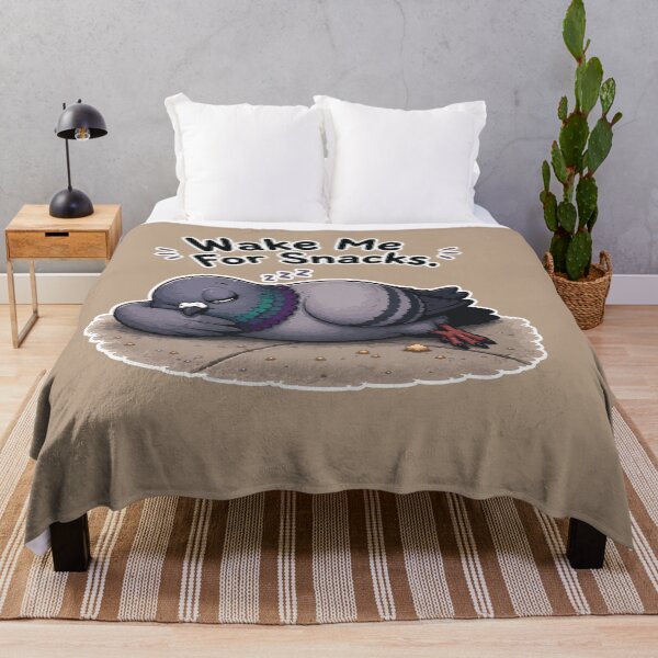 Item preview, Sleeping Pigeon Sticker – “Wake Me For Snacks” Funny Bird designed and sold by SimplePoDesign.