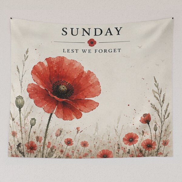 Item preview, Remembrance Sunday Red Poppy – Lest We Forget designed and sold by TeikunShop.