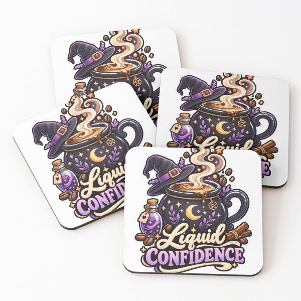 Item preview, Witchy Coffee Cauldron Liquid Confidence Sticker designed and sold by PixelCraftByAnmol.