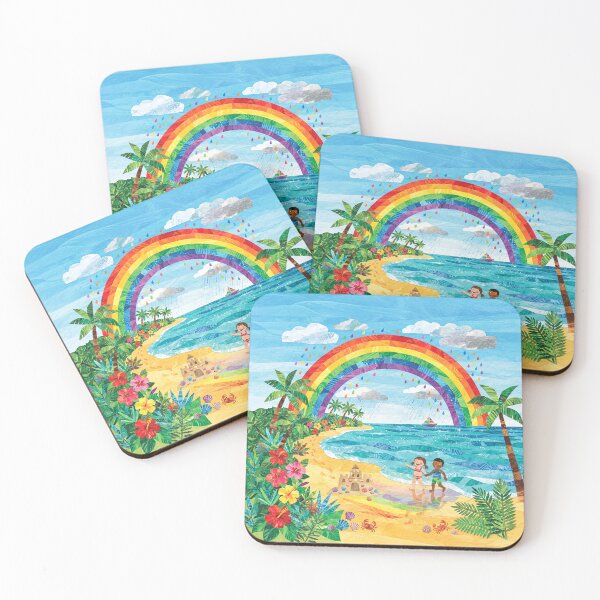 Item preview, Rainbow On A Tropical Beach designed and sold by Home Decor Art.