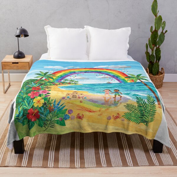 Artikelvorschau, Rainbow On A Tropical Beach entworfen und verkauft von Home Decor Art.