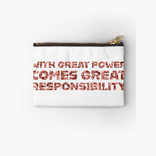 Item preview, "With Great Power Comes Great Responsibilty" Inspirational Quote Red Triangular Mosaic Design designed and sold by DymondDesigns.