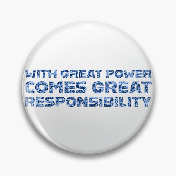 Item preview, "With Great Power Comes Great Responsibilty" Inspirational Quote Blue Triangular Mosaic Design designed and sold by DymondDesigns.