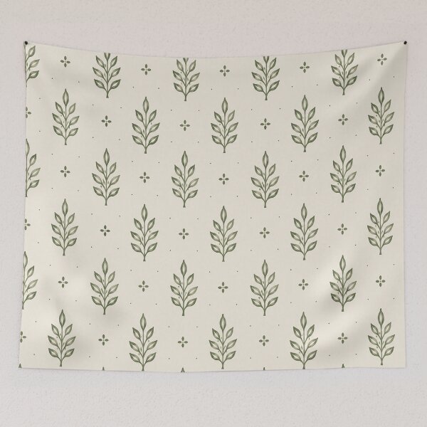 Item preview, Botanical Sage Green Floral Pattern designed and sold by Punch-E415.