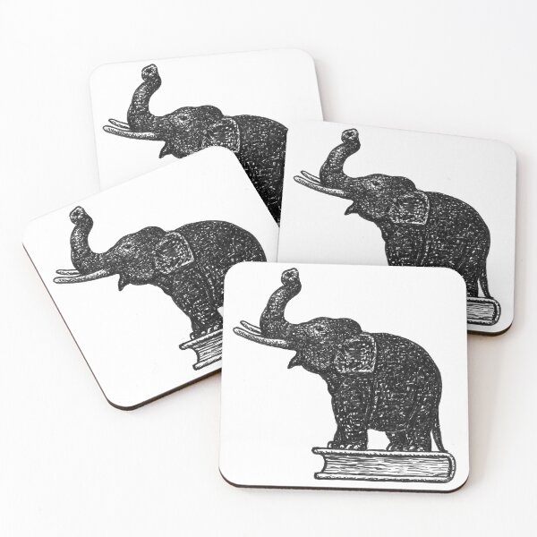 Item preview, "Elephant on a Book" (or "Elephant on Book Sketch") designed and sold by The Ravens Ballad.