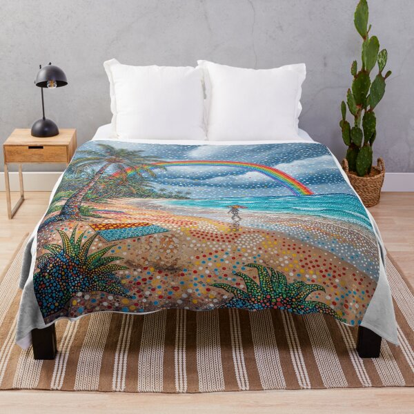 Artikelvorschau, Rainbow On A Tropical Beach entworfen und verkauft von Home Decor Art.