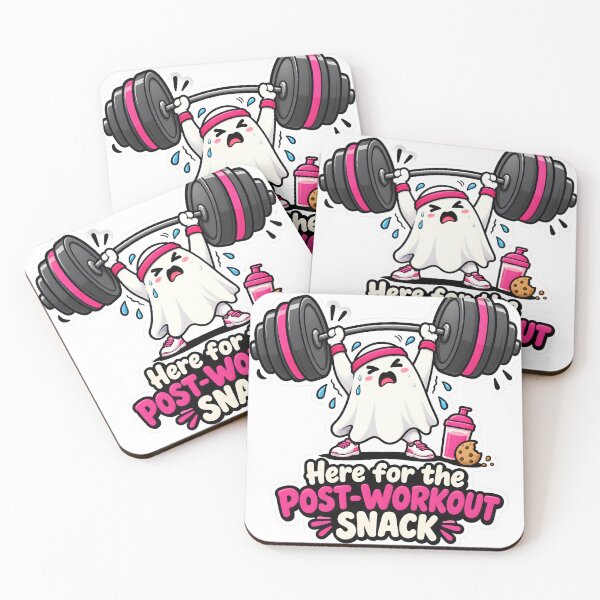 Item preview, Cute Ghost Gym Workout Fitness Humor Sticker designed and sold by PixelCraftByAnmol.