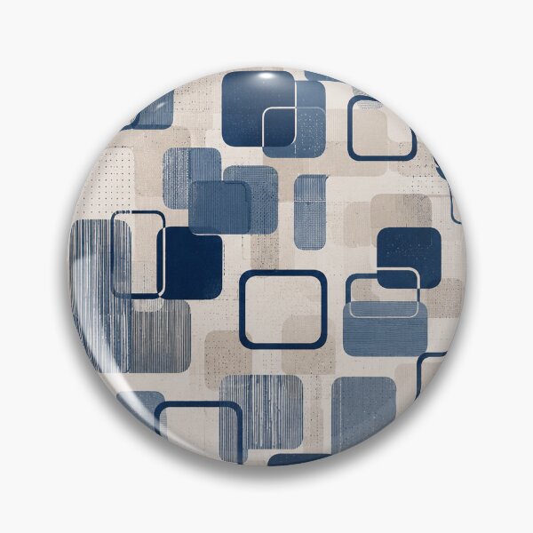 Item preview, Mid-Century Modern Navy Blue Geometric Abstract Pattern designed and sold by Punch-E415.