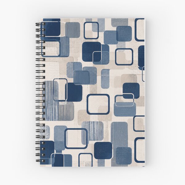 Item preview, Mid-Century Modern Navy Blue Geometric Abstract Pattern designed and sold by Punch-E415.