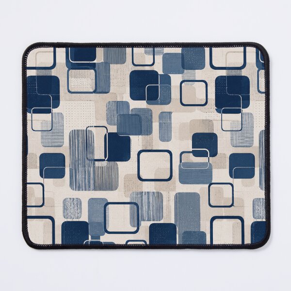 Item preview, Mid-Century Modern Navy Blue Geometric Abstract Pattern designed and sold by Punch-E415.