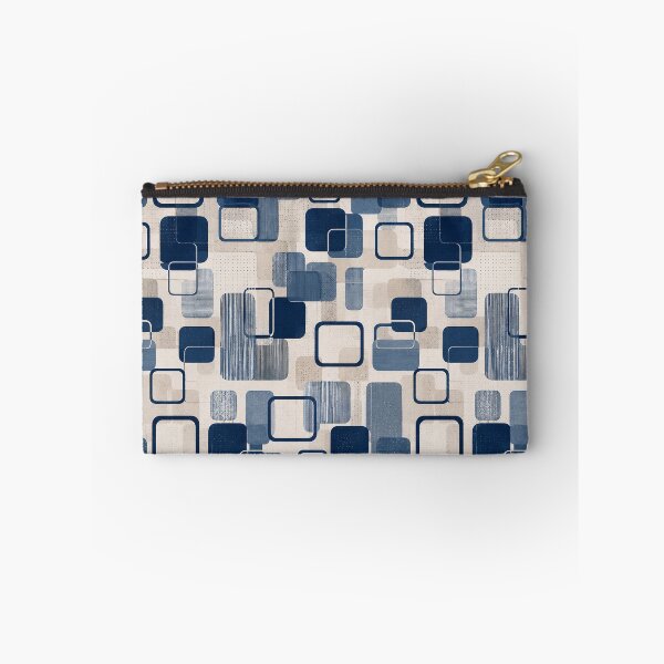 Item preview, Mid-Century Modern Navy Blue Geometric Abstract Pattern designed and sold by Punch-E415.