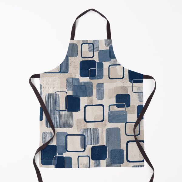Item preview, Mid-Century Modern Navy Blue Geometric Abstract Pattern designed and sold by Punch-E415.