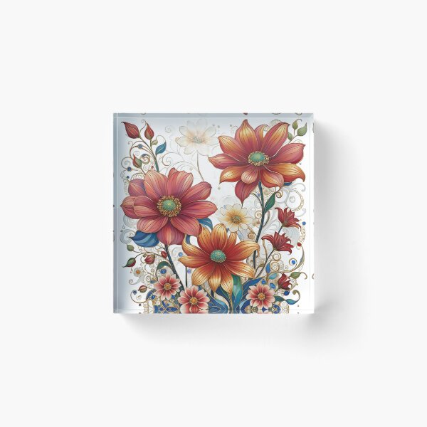 Item preview, Colorful Garden Floral Pattern designed and sold by Beyond The Canvas.