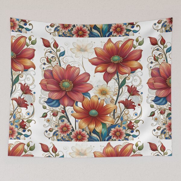 Item preview, Colorful Garden Floral Pattern designed and sold by Beyond The Canvas.