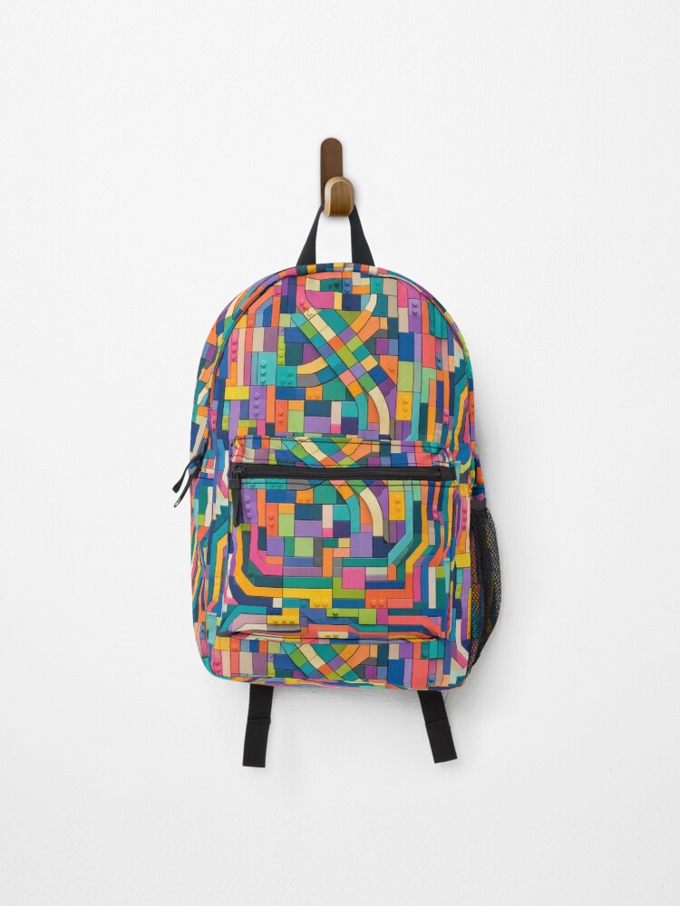 Thumbnail 1 of 3, Backpack, Colorful Circuitry designed and sold by abstractengine.