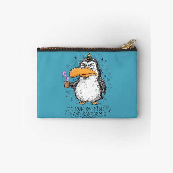 Item preview, Funny Penguin Fish Sarcasm Caricature designed and sold by puzzell.