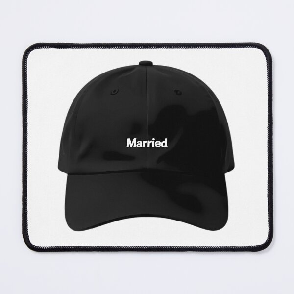 Item preview, Black Dad Hat with White "Married" Text designed and sold by Bondingbonding.