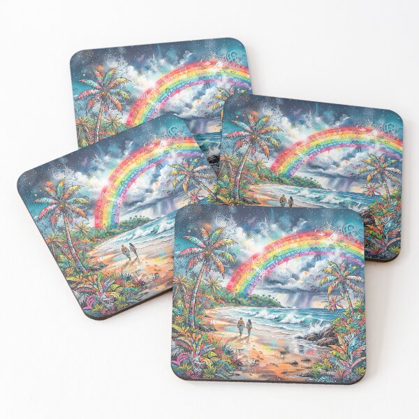 Item preview, Rainbow On A Tropical Beach designed and sold by Home Decor Art.