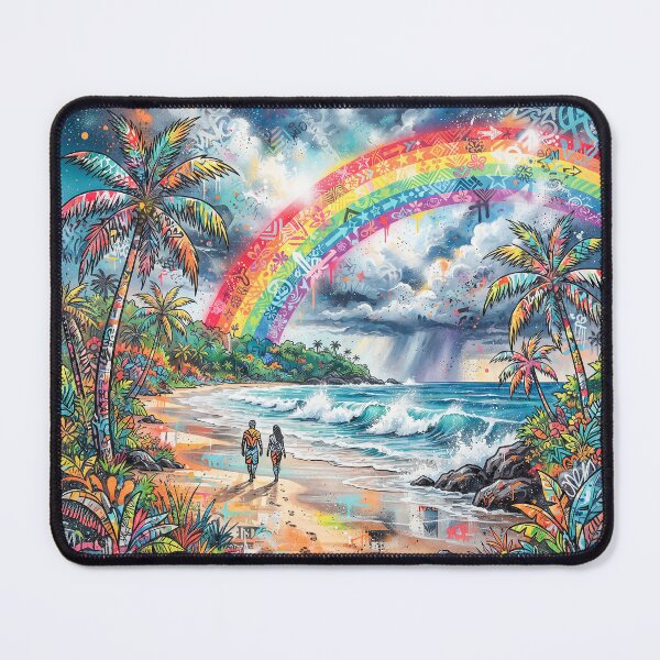 Item preview, Rainbow On A Tropical Beach designed and sold by Home Decor Art.