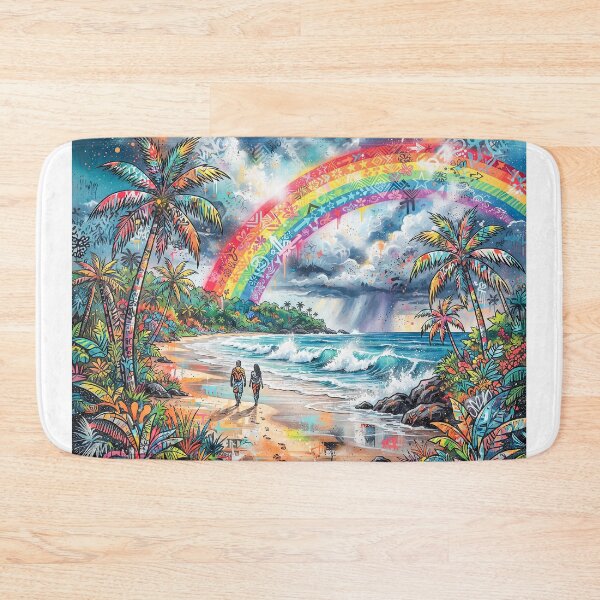 Item preview, Rainbow On A Tropical Beach designed and sold by Home Decor Art.
