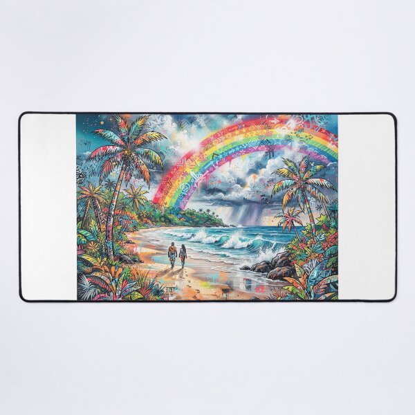 Item preview, Rainbow On A Tropical Beach designed and sold by Home Decor Art.