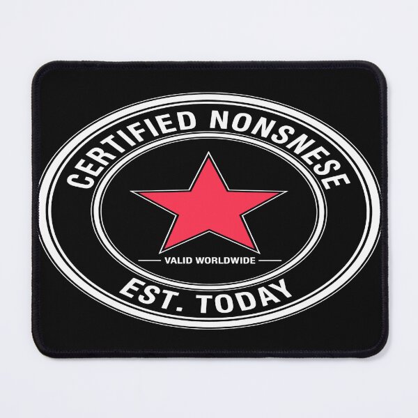 Item preview, Certified Nonsnes — Voluntary Misspelling Edition designed and sold by Art&Fun.