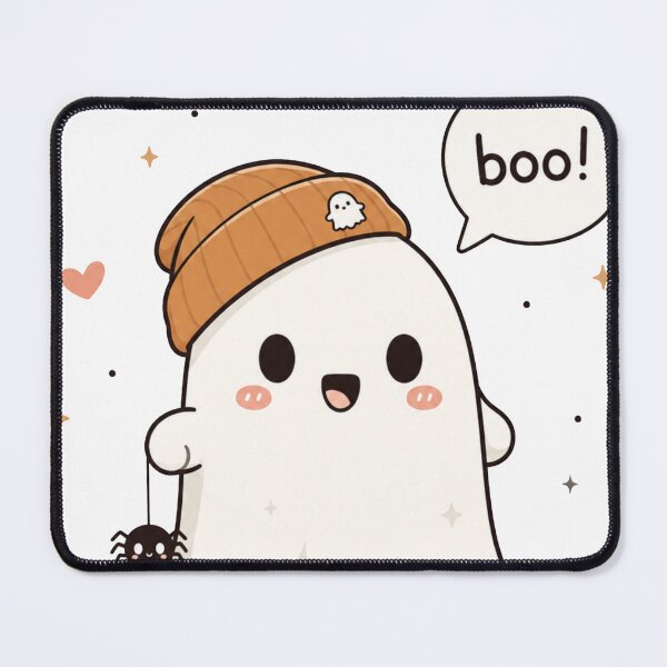 Item preview, Cute Beanie Ghost Saying Boo Funny Spooky Halloween Kawaii Ghost designed and sold by ucpstudio.