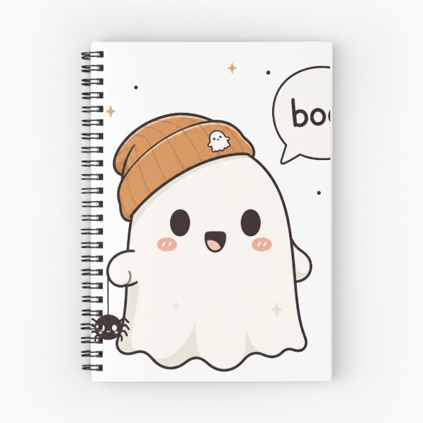Item preview, Cute Beanie Ghost Saying Boo Funny Spooky Halloween Kawaii Ghost designed and sold by ucpstudio.