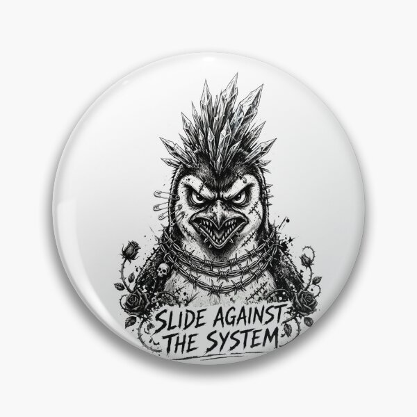 Item preview, Punk Penguin Slide Against System Art designed and sold by puzzell.