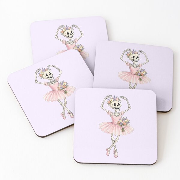 Item preview, Funny Skeleton Ballerina with Flowers – Dancing Bones designed and sold by SweetLilith.