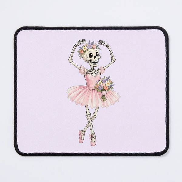 Item preview, Funny Skeleton Ballerina with Flowers – Dancing Bones designed and sold by SweetLilith.