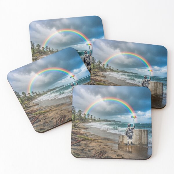 Item preview, Rainbow On A Tropical Beach designed and sold by Home Decor Art.