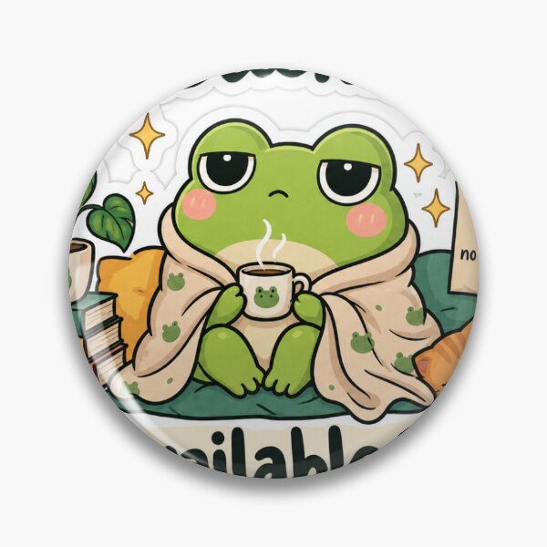 Item preview, Emotionally Unavailable Frog – Cute Kawaii Frog with Tea | Introvert & Funny Frog Design designed and sold by dixson777.