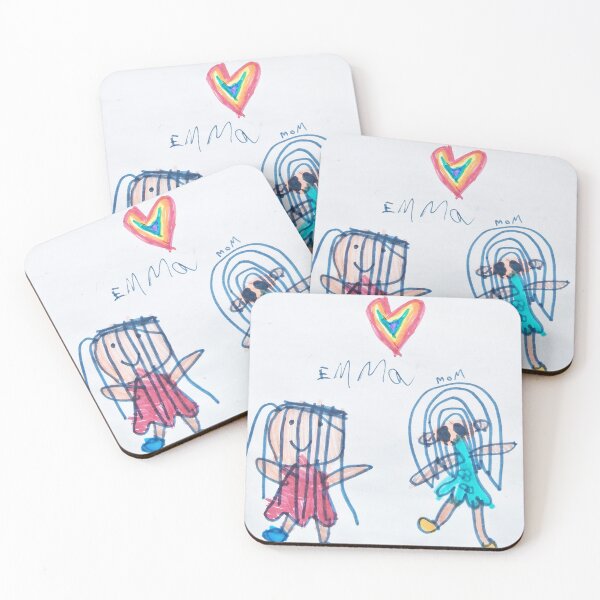 Item preview, Sweet Emma and Mom with Rainbow Heart designed and sold by TwoLinesArt.