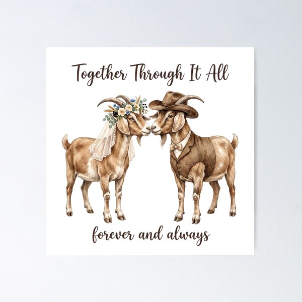 Item preview, Country Goat Wedding designed and sold by Roy & Tiffany.