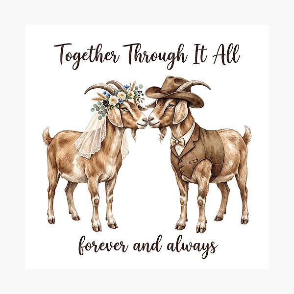 Item preview, Country Goat Wedding designed and sold by Tiffany Roy.