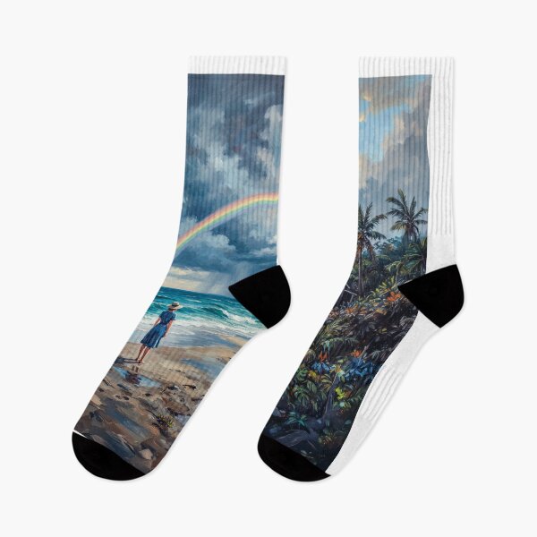 Item preview, Rainbow On A Tropical Beach designed and sold by Home Decor Art.